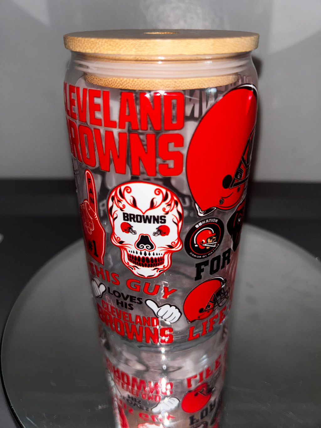Cleve Football Glass Tumbler