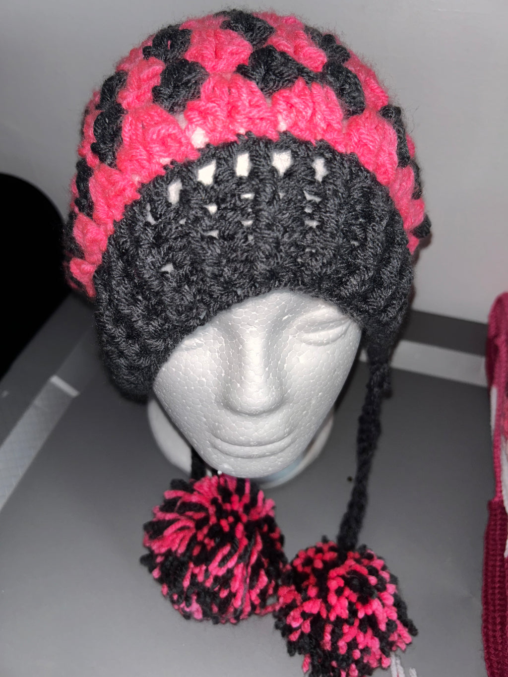 Pink & Grey infinity scarf