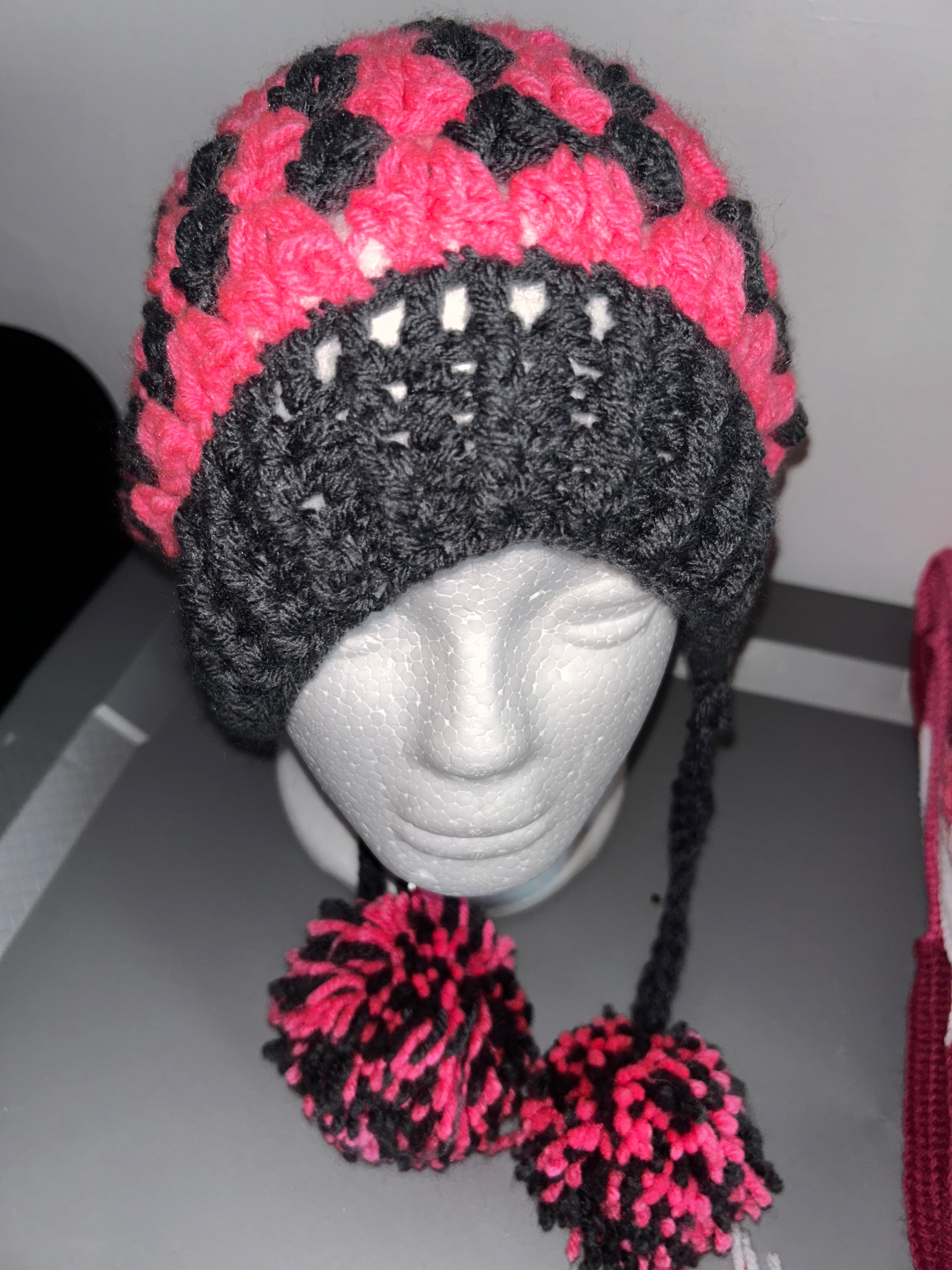 Pink & Grey infinity scarf