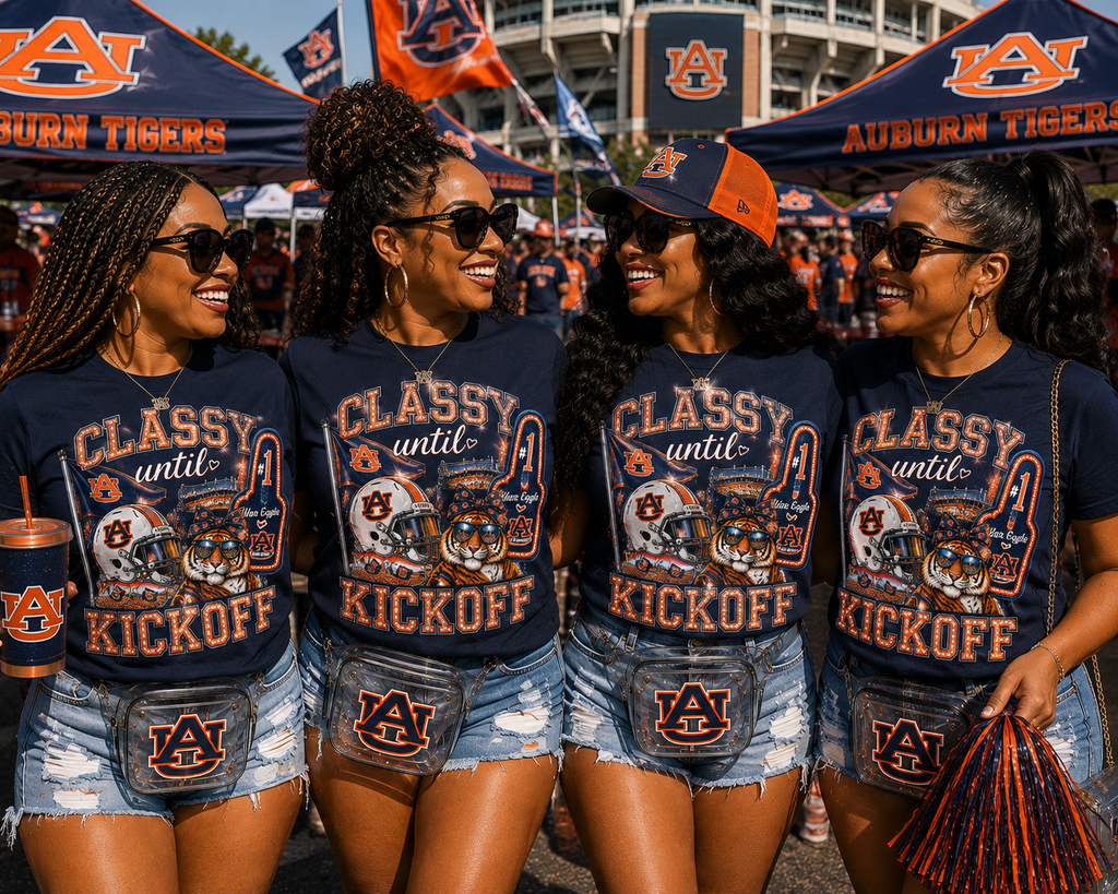 Classy Until Kickoff™ College Edition Football T-Shirt | Women's College Game Day Tee