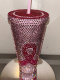 Pink Ribbon Bling Tumbler
