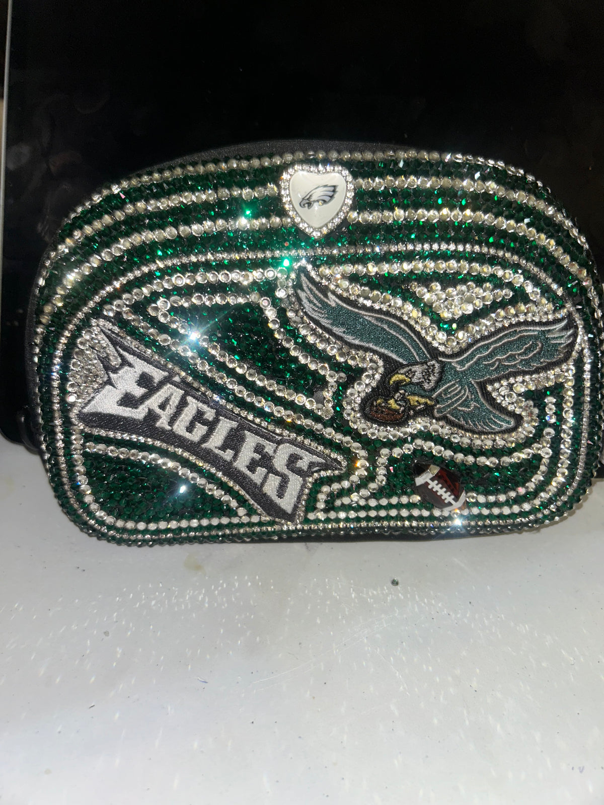 Custom Bling Football Team Croc Fanny Pack | Rhinestone Sports Crossbody Bag | Custom Team Designs