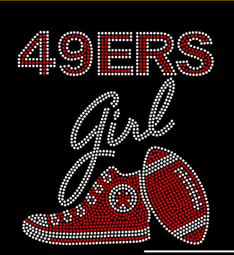 49ers Girl Rhinestone Tee