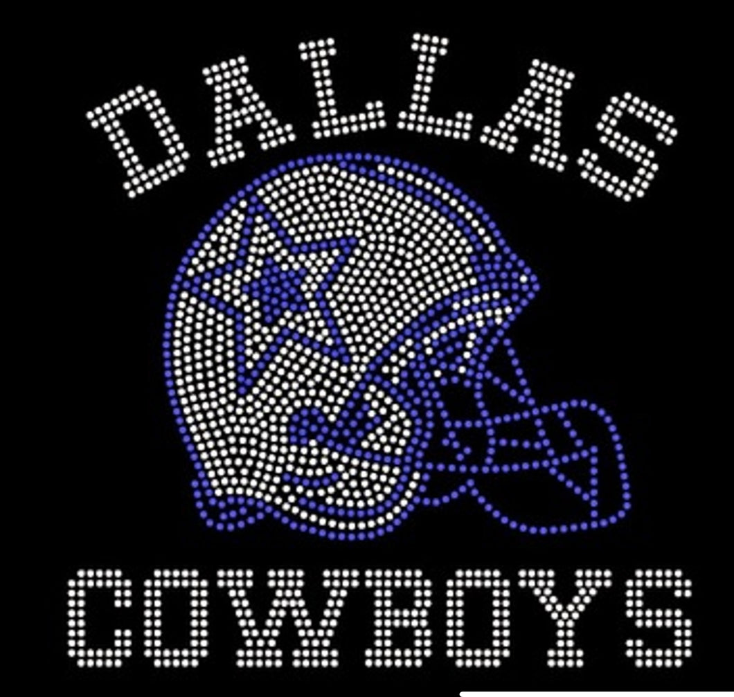 Dallas Cowboys Helmet Bling Tee
