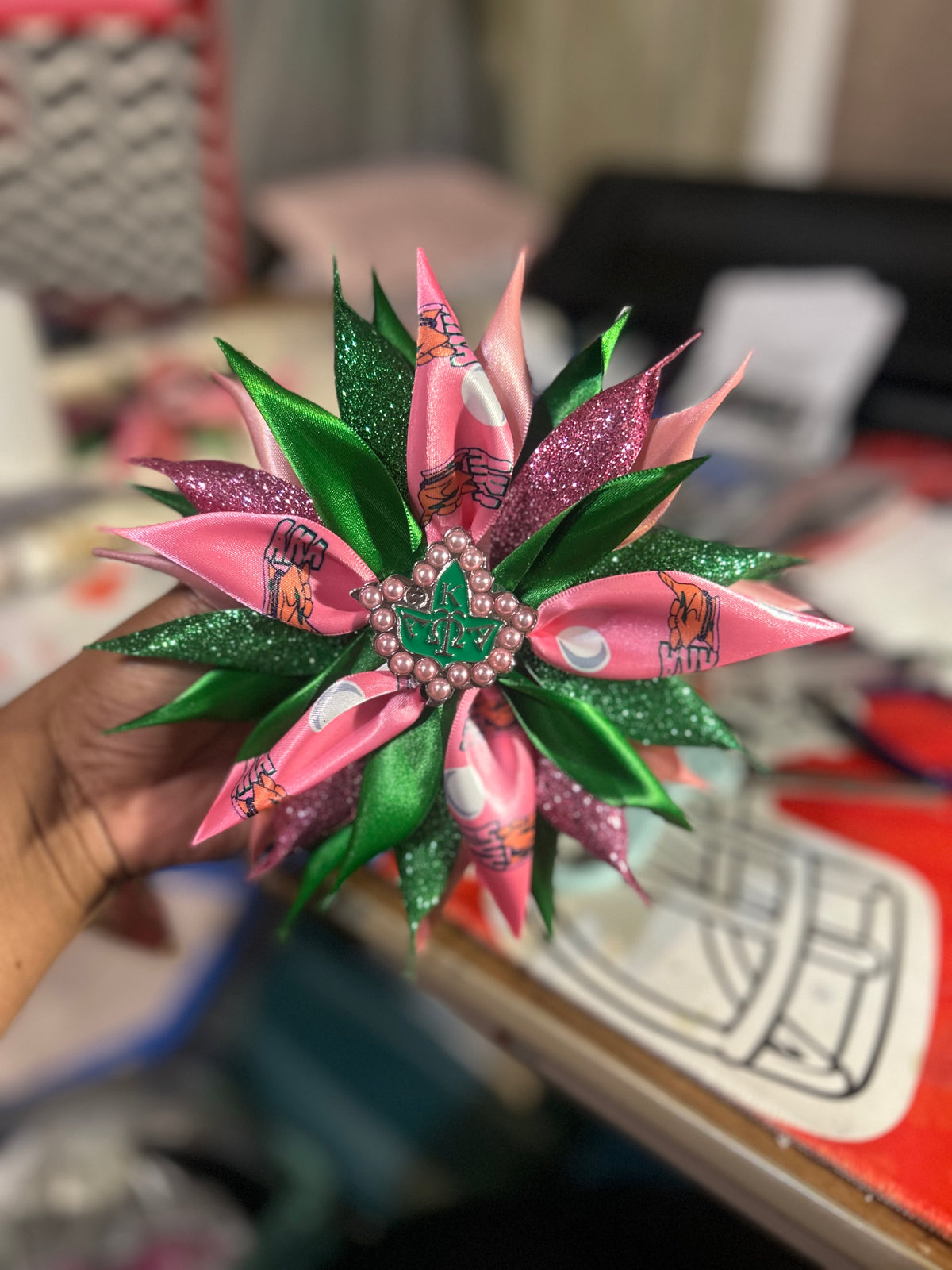 AKA Flower Brooch