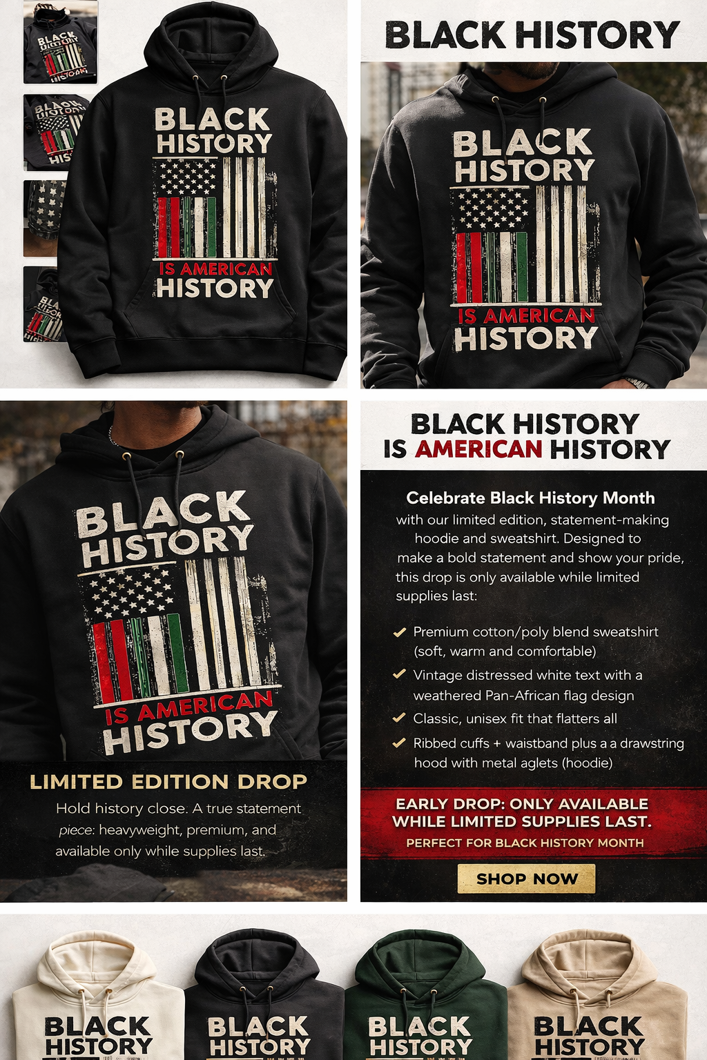 Black History Is American History™ – Limited Edition Hoodie