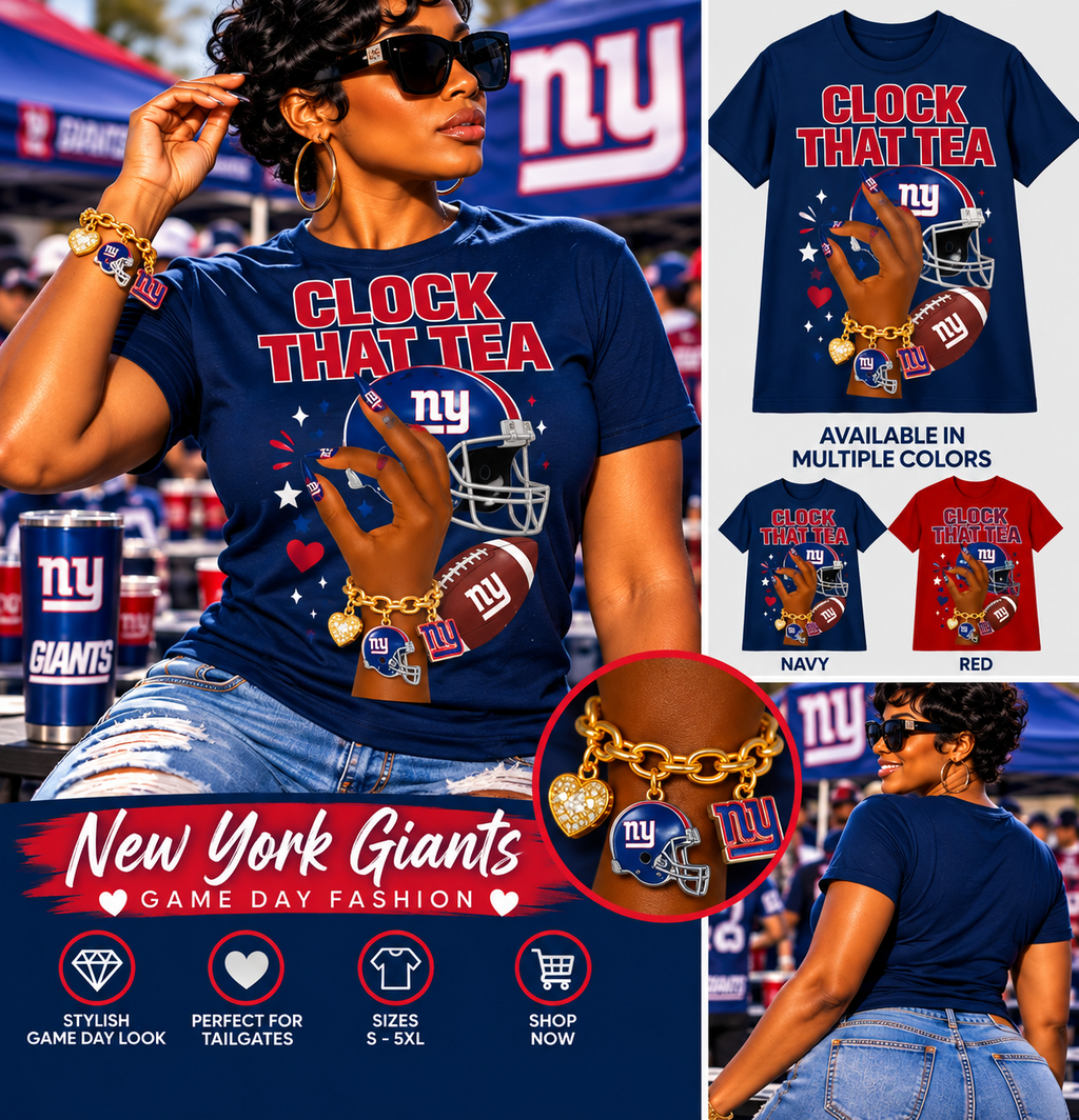 Clock That Tea – Women's Football Game Day Graphic T-Shirt | Multiple Teams\