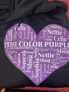 Color purple Name Collage Hoodie