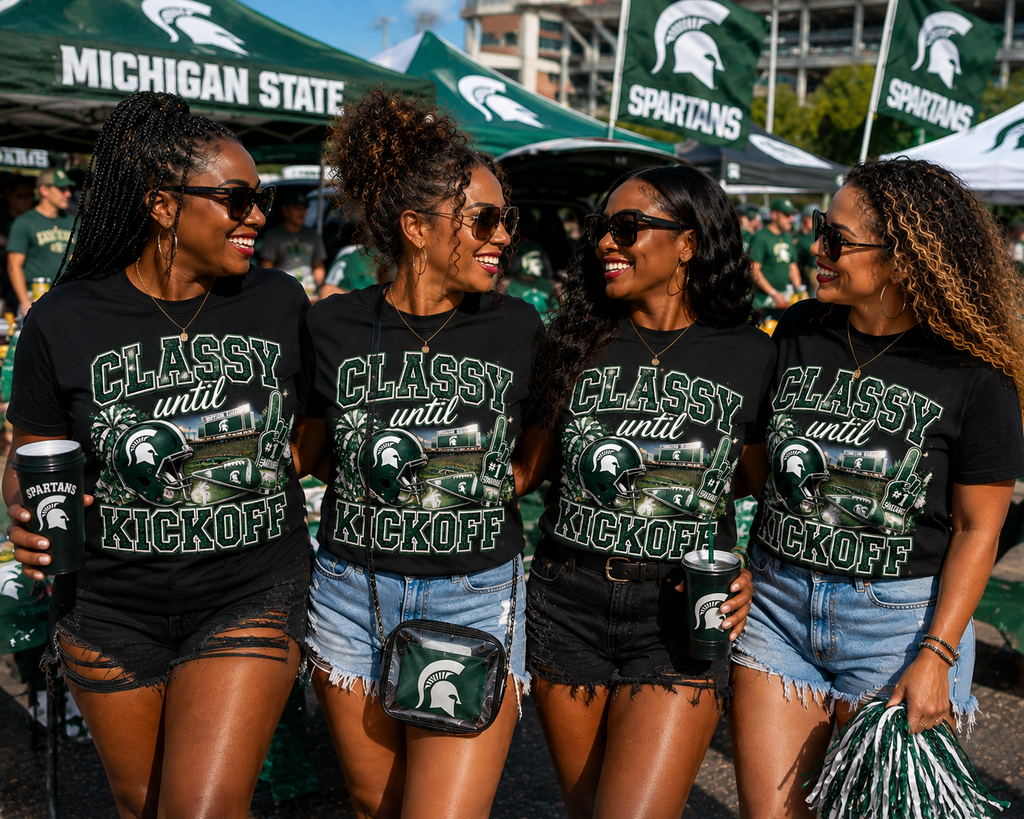 Classy Until Kickoff™ College Edition Football T-Shirt | Women's College Game Day Tee