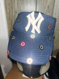 Navy Blue NY jeweled Sun Visor