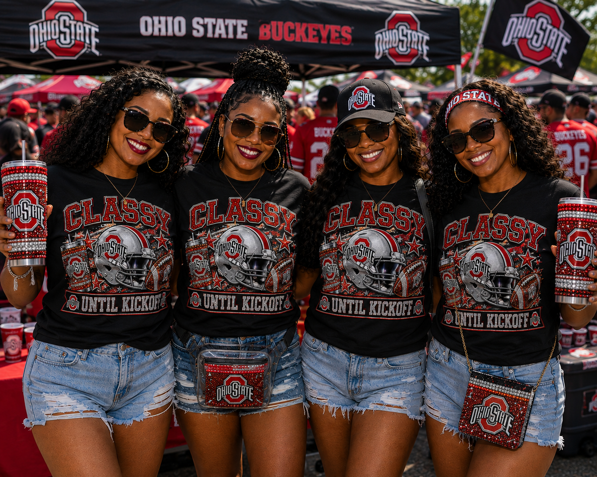 Classy Until Kickoff™ College Edition Football T-Shirt | Women's College Game Day Tee