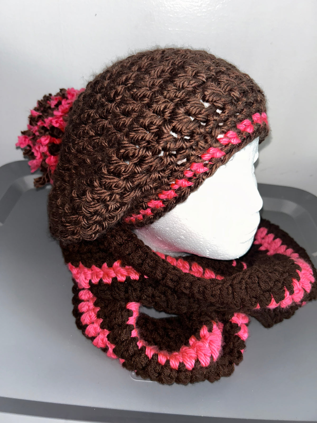 Chunky infinity scarf & Hat set
