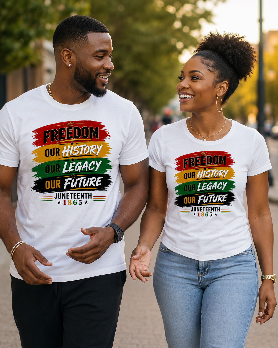 Freedom Our History Our Legacy Our Future Juneteenth 1865 T-Shirt | Black Heritage Celebration Tee