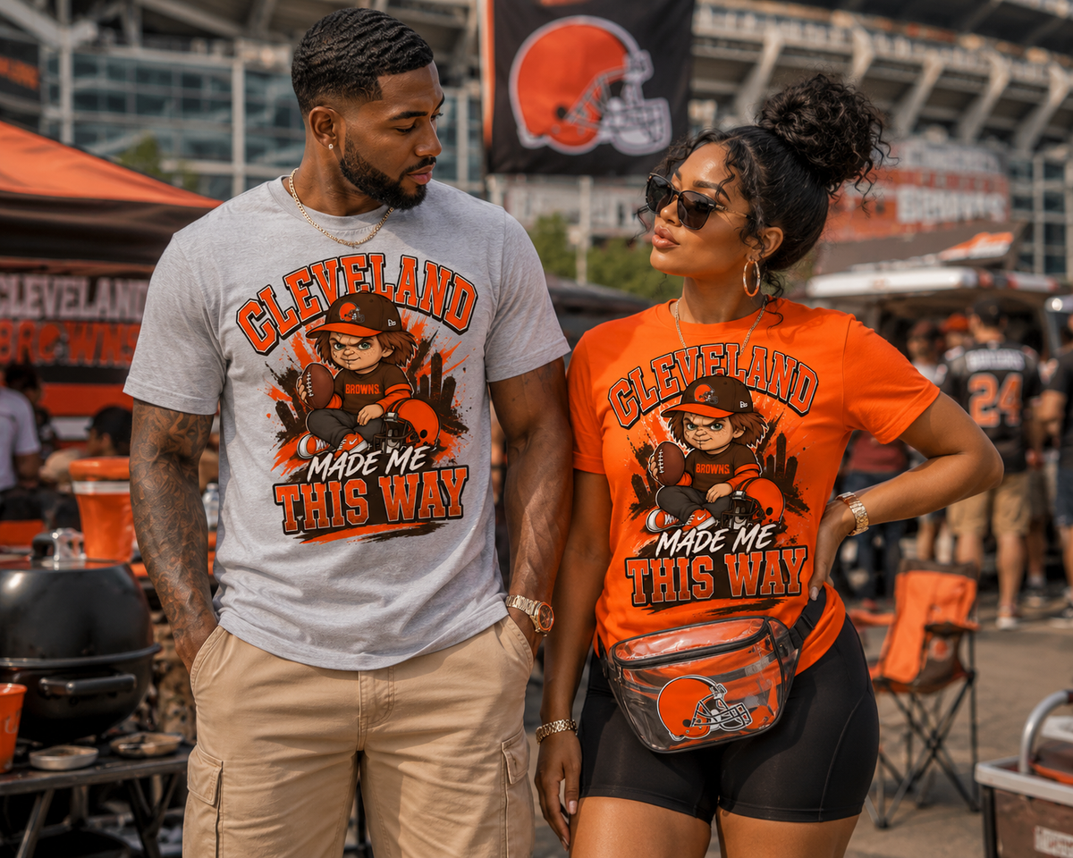 Cleveland Made Me This Way T-Shirt – Unisex Cleveland Football Game Day Tee