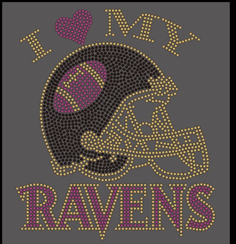 I ❤️ My Ravens Rhinestone Tee