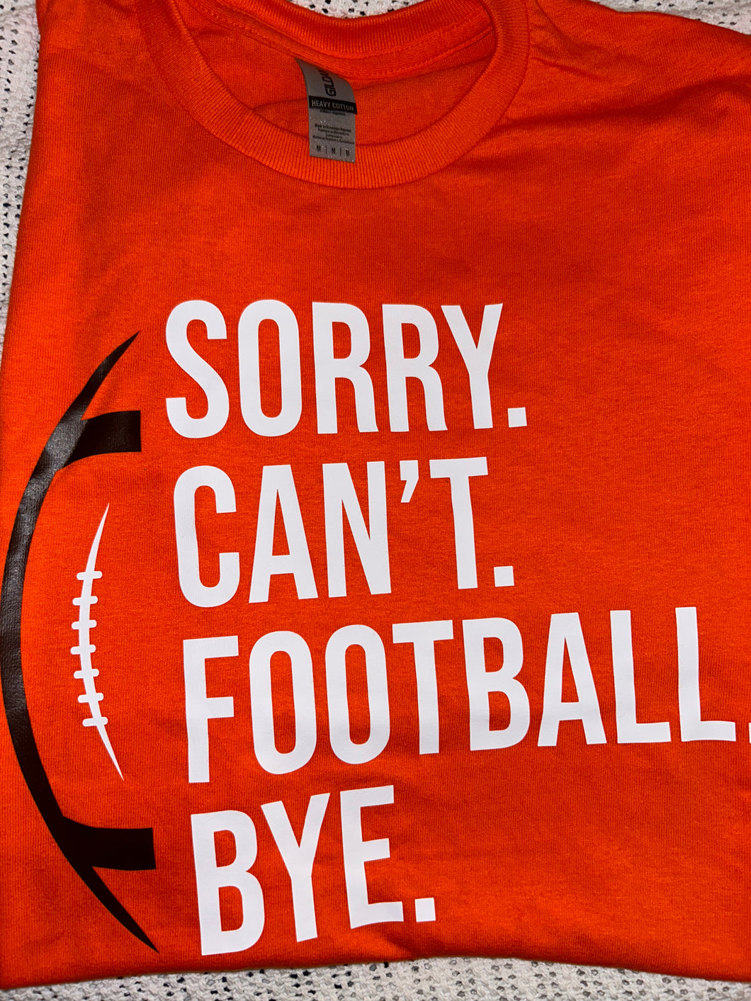 Sorry. Can’t. Football. Bye.