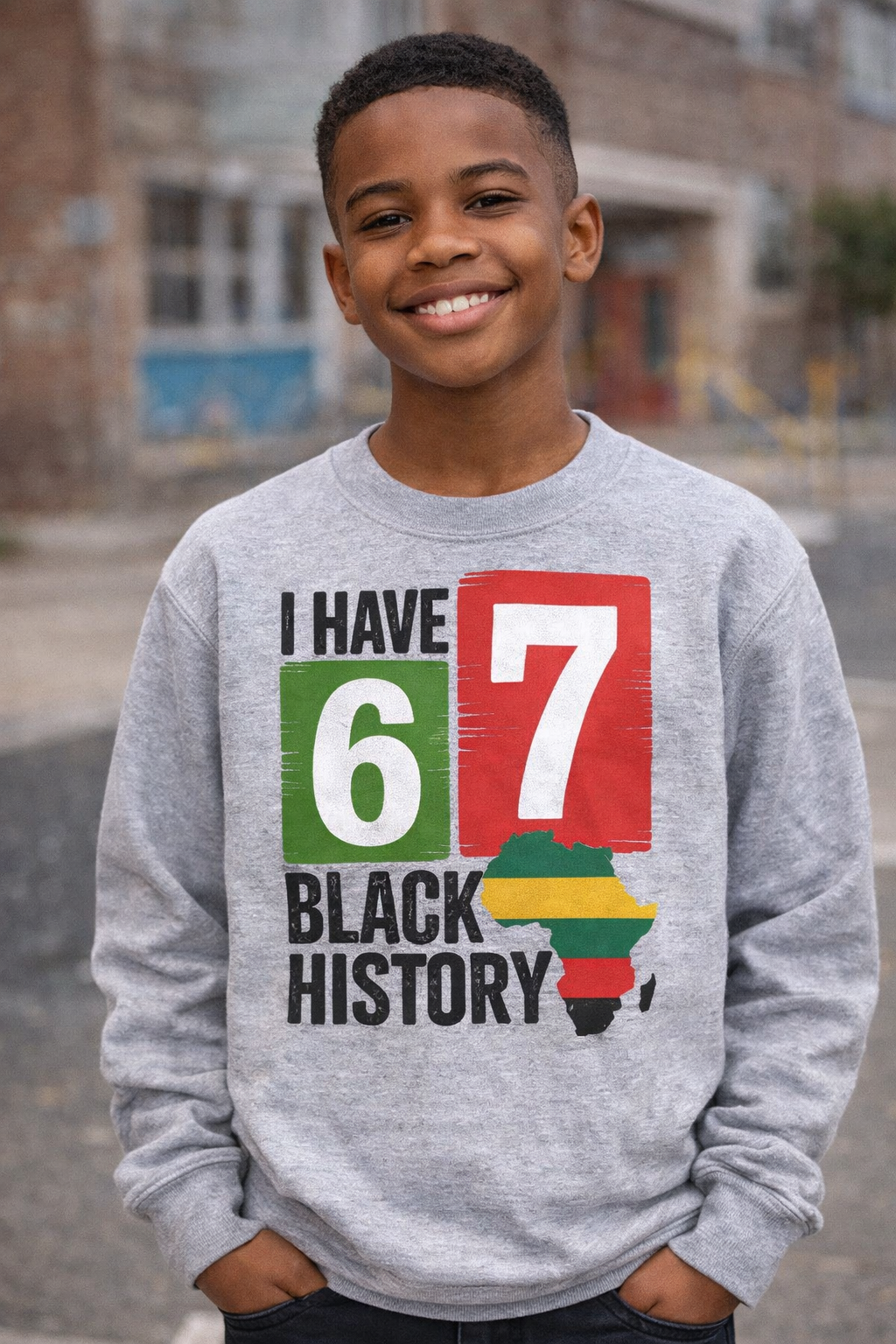 I Have 67™. Youth Black History Sweatshirt