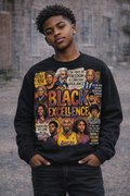 Black Excellence Youth Sweatshirt | Inspirational Black History Crewneck for Kids & Teens