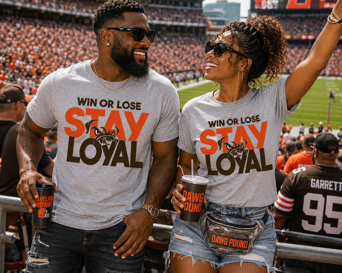 Win or Lose Stay Loyal Cleveland Football Tee 🧡🤎🏈