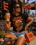 Clock That Tea Cleveland Football T-Shirt | Women’s Browns Game Day Tee