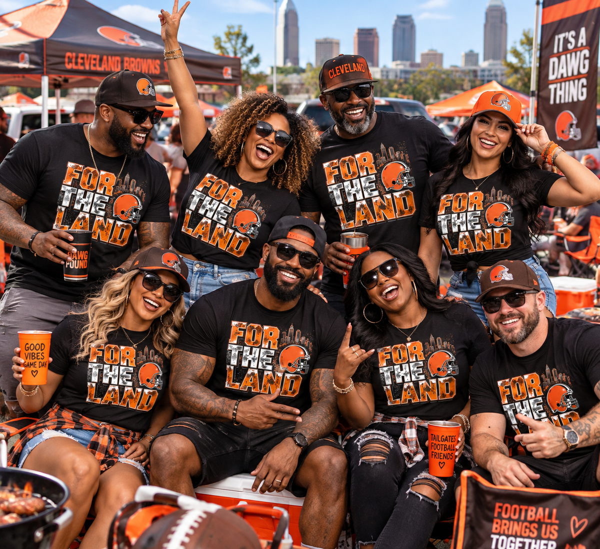 For The Land Cleveland Football T-Shirt | Cleveland Game Day Fan Tee