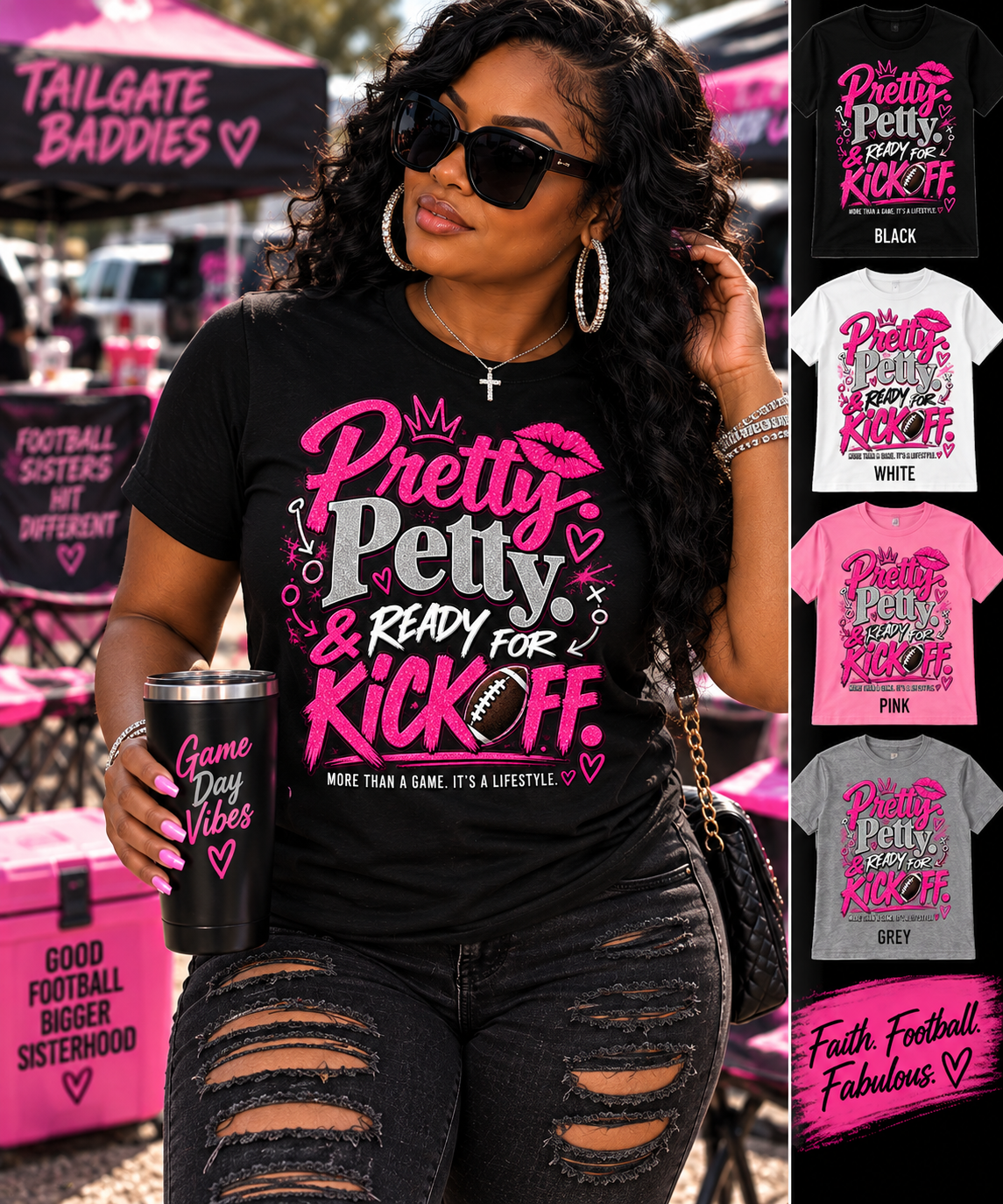 PRETTY. PETTY. & READY FOR KICKOFF. 💅🏾🏈