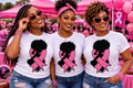 Crowned in Strength – Breast Cancer Awareness Afro Woman T-Shirt