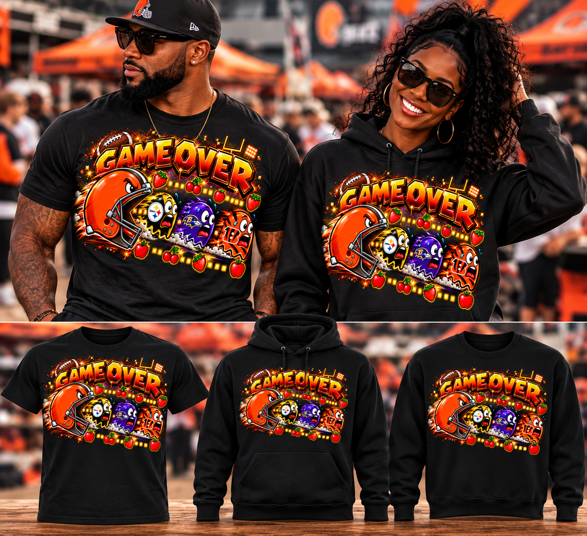 Game Over Cleveland Football Hoodie| AFC North Rivalry
