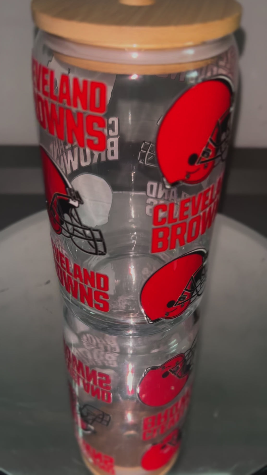 Cleve Football Glass Tumbler