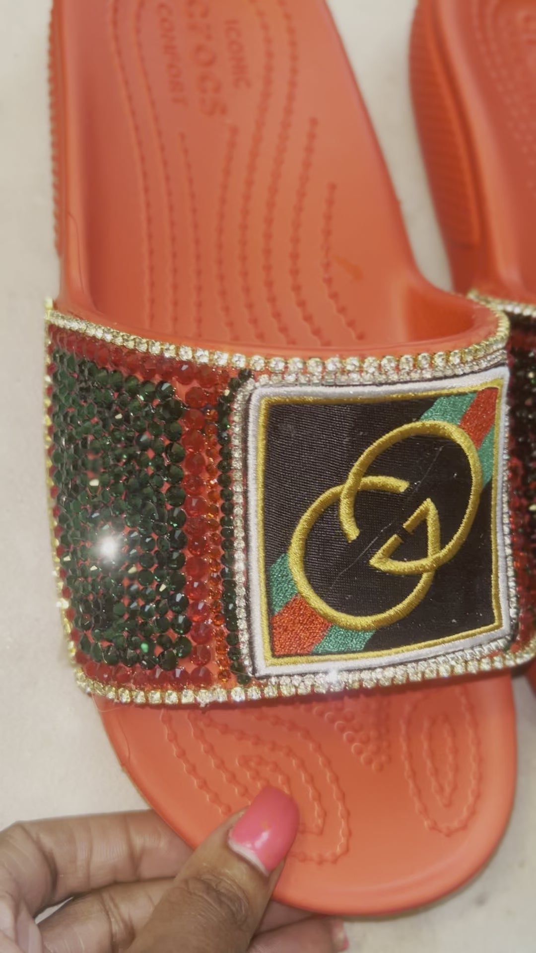 GG inspired croc slides
