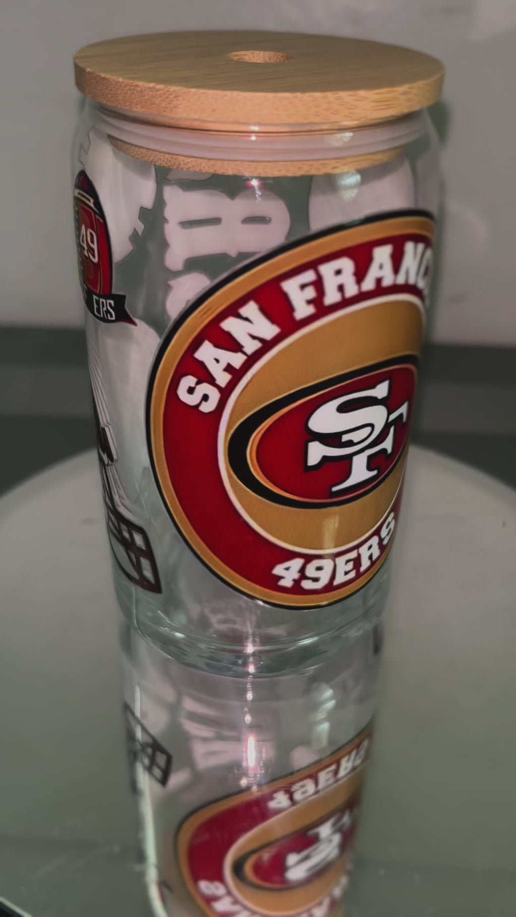 San Fran FOOTBALL 🏈 Glass Tumbler