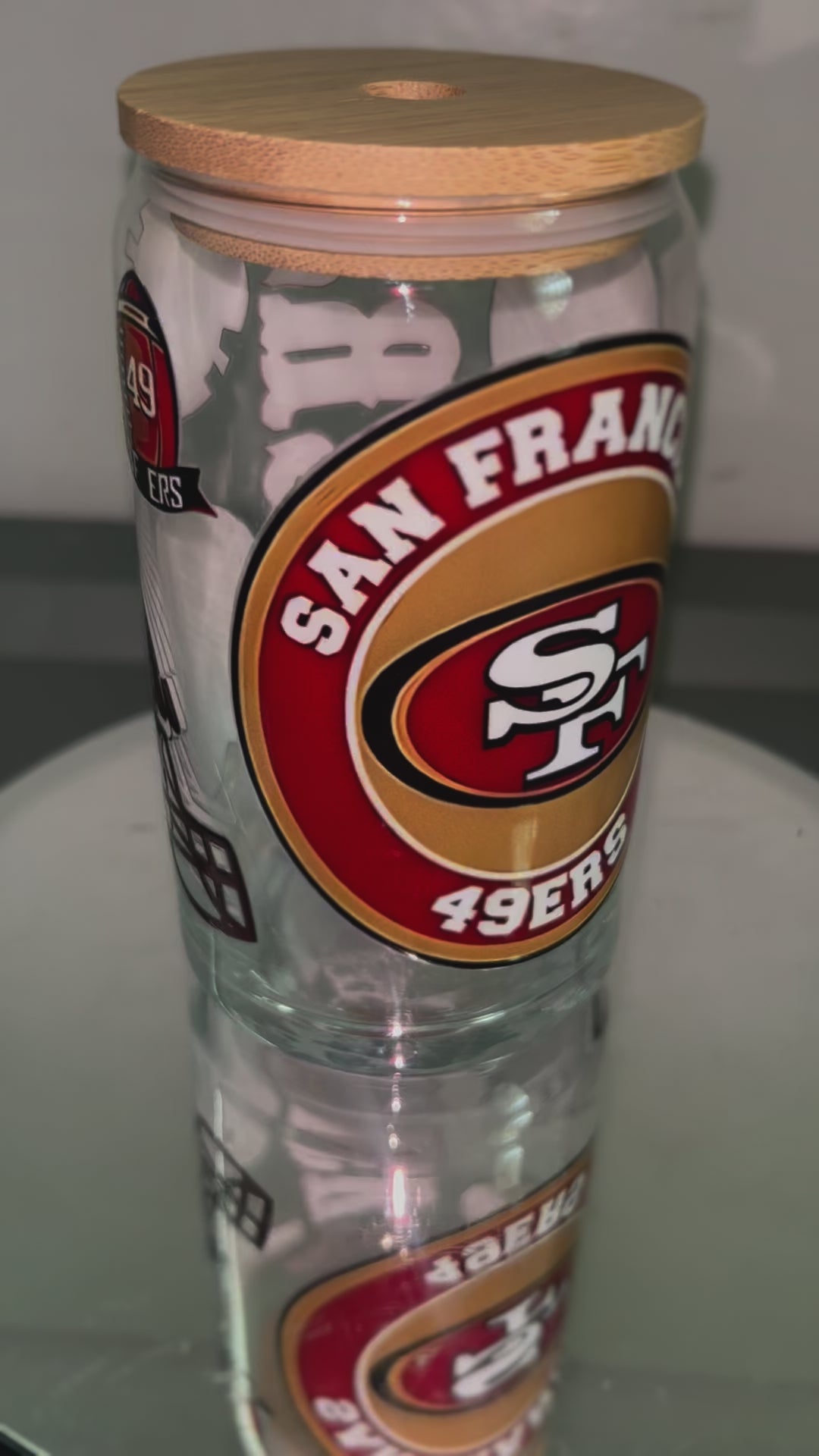 San Fran FOOTBALL 🏈 Glass Tumbler