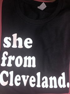 She From Cleveland Blk & White