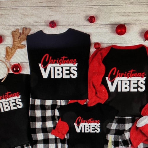 Christmas Vibes Pajama Tee Shirt