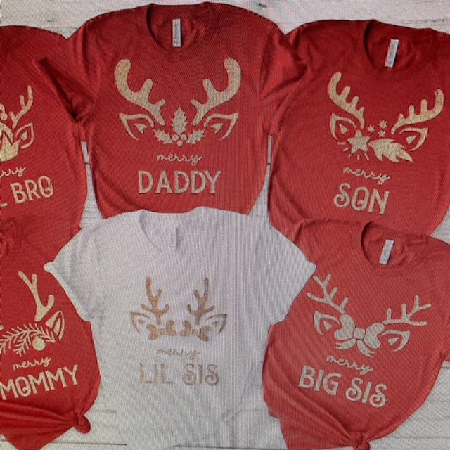 Merry Christmas Reindeer Pajama Tee