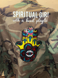 Spiritual Girl, one of a kind, custom jacket