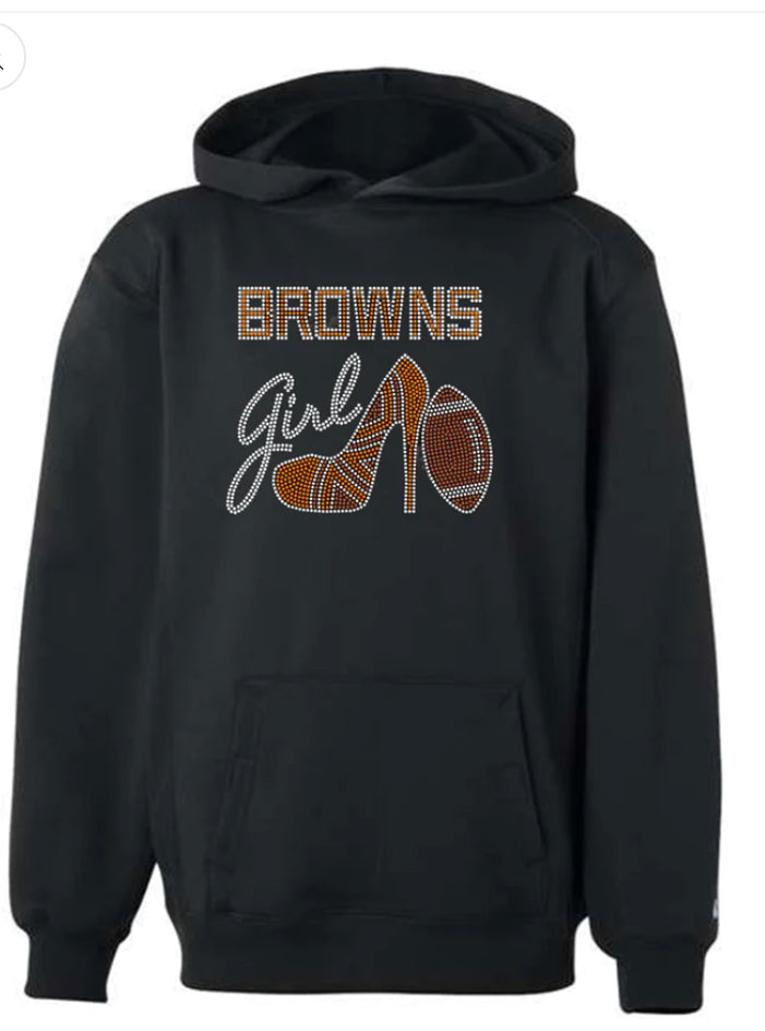Browns girl heel hoodie