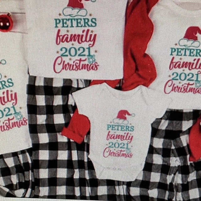 Personalized Christmas Pajama Tee's